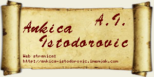 Ankica Istodorović vizit kartica